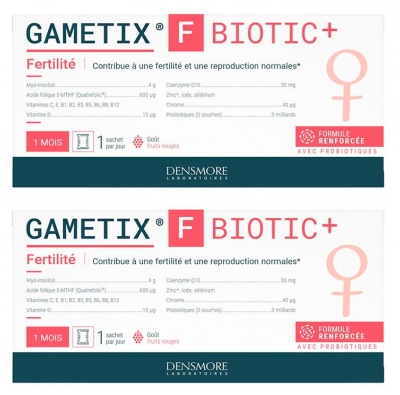 Supplément de Fertilité Densmore Gametix F Biotic+ - Boîte de 30 Sachets