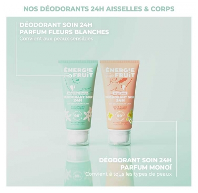 Energie Fruit Déodorant Soin 24H Fleurs Blanches 50 ml