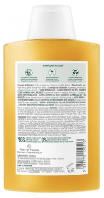 Klorane Shampooing Nutri-Réparation Cheveux au Soleil au Tamanu bio et Monoï 200 ml
