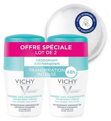Vichy Anti-Transpirant Déodorant Roll-On Duo 2 X 50 ml