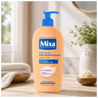 Mixa Lait Corps Antidessèchement Peaux Sèches 400 ml