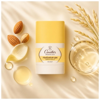 Cavaillès Déodorant Mimosa Vanillé Stick Fraîcheur 48H 50 ml