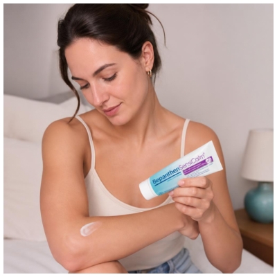 Bepanthen Sensicalm® - Eczéma - 50 g - Soulage l'Eczéma et Les Démangeaisons - Régénère la Peau - Sans Cortisone