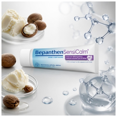 Bepanthen Sensicalm® - Eczéma - 50 g - Soulage l'Eczéma et Les Démangeaisons - Régénère la Peau - Sans Cortisone