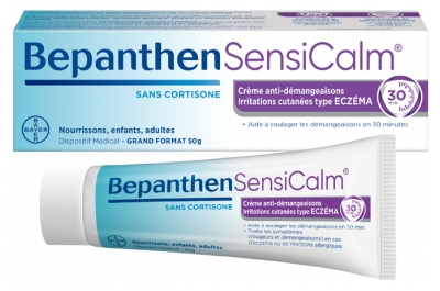 Bepanthen Sensicalm® - Eczéma - 50 g - Soulage l'Eczéma et Les Démangeaisons - Régénère la Peau - Sans Cortisone