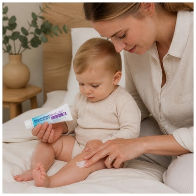 Bepanthen Sensicalm® - Eczéma - 20 g - Soulage l'Eczéma et Les Démangeaisons - Régénère la Peau - Sans Cortisone