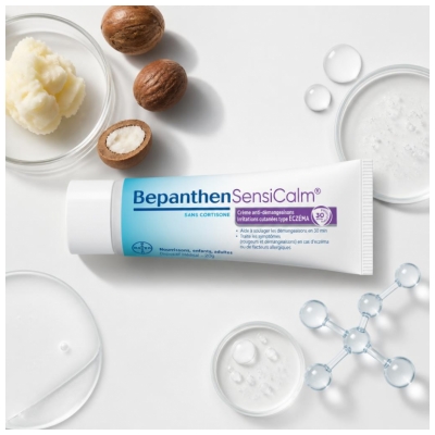 Bepanthen Sensicalm® - Eczéma - 20 g - Soulage l'Eczéma et Les Démangeaisons - Régénère la Peau - Sans Cortisone