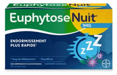 Bayer Santé Euphytose Nuit 1 mg 30 Unités