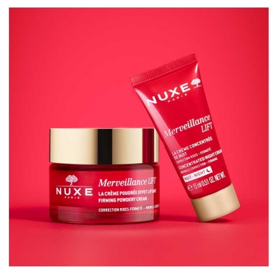 Nuxe Merveillance LIFT La Crème Poudrée Effet Liftant Rides Fermeté 50 ml + La Crème Concentrée de Nuit Rides Fermeté 15 ml Offerte