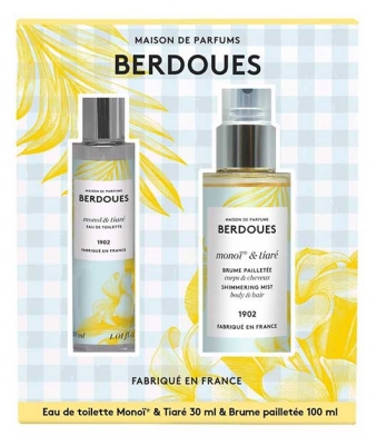 Berdoues Eau de Toilette Monoï & Tiaré 30 ml + Brume Pailleté Corps et Cheveux Monoï & Tiaré 100 ml