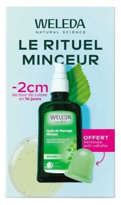 Weleda Huile Massage Minceur Bouleau 100 ml + Ventouse Anticellulite Offerte