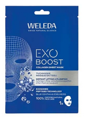 Weleda Exo Boost Collagen Masque en Tissu Gentiane Bleue + Edelweiss 20 ml