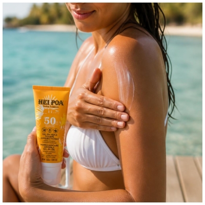 Hei Poa Gel-en-Huile Invisible Solaire Corps SPF50 100 ml