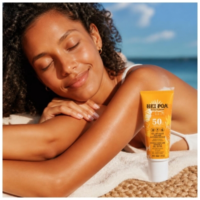 Hei Poa Gel-en-Huile Invisible Solaire Corps SPF50 100 ml