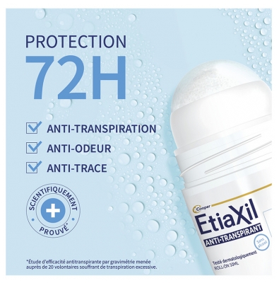 Etiaxil Déodorant Anti-Transpirant Protection 72 Heures Roll-On 50 ML