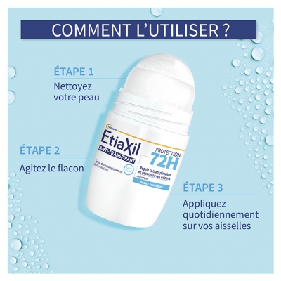 Etiaxil Déodorant Anti-Transpirant Protection 72 Heures Roll-On 50 ML
