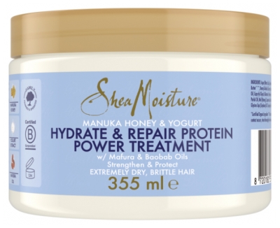SheaMoisture Manuka Honey & Yogurt Masque Réparateur Cheveux très Secs 355 ML