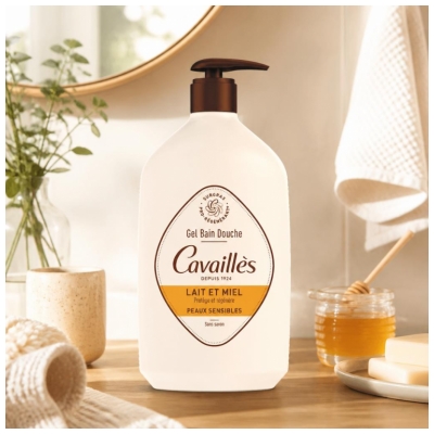 Rogé Cavaillès Gel Bain et Douche Lait et Miel 1 L