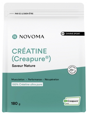 Novoma Créatine Creapure Musculation Performance & Récupération Goût Nature 180 g
