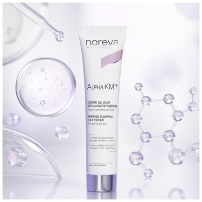 Noreva Alpha KM + Crème de Jour Repulpante Fermeté Peaux Normales à Sèches 40 ml
