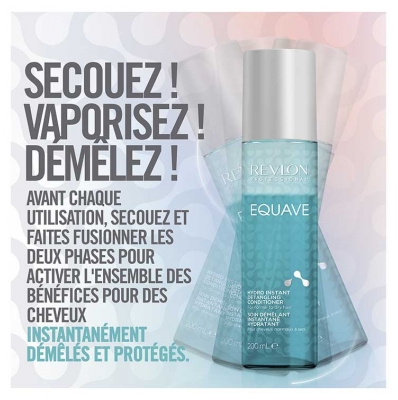 Revlon Professional Equave Soin Démêlant Instantané & Hydratant de 200 ml + Soin Démêlant Instantané Protection Solaire Cheveux Exposés 100 ml