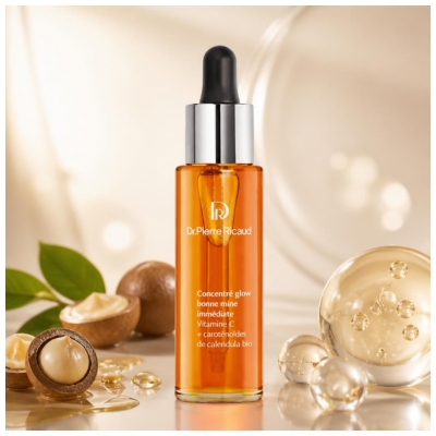 Dr Pierre Ricaud Concentré Glow Bonne Mine Immédiate à la Vitamine C & Caroténoïdes de Calendula Bio 30 ml