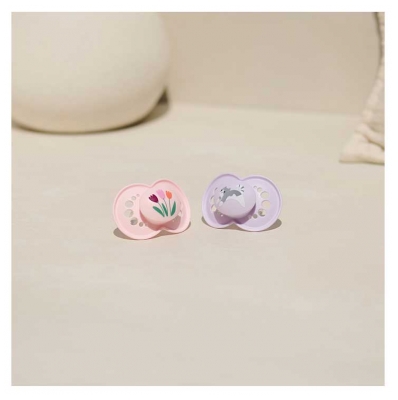 MAM 2 Sucettes Original Nature + 1 Sucette Original Nuit Dès 18 Mois - Modèle : Rose/Mauve