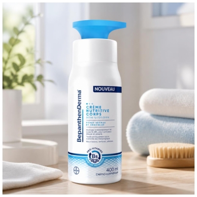 Bepanthen Derma Crème Nutritive Corps Flacon-Pompe 400 ml
