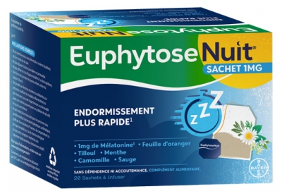 Bayer Santé Euphytose Nuit Endormissement Plus Rapide 20 Sachets 