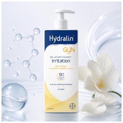 Hydralin Gyn - Gel de Soin Intime - 400 Ml - Gel Lavant Calmant