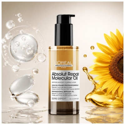 Absolut Repair Molecular L'Oréal Professionne Huile Bi-Phase Réparatrice 90 ml
