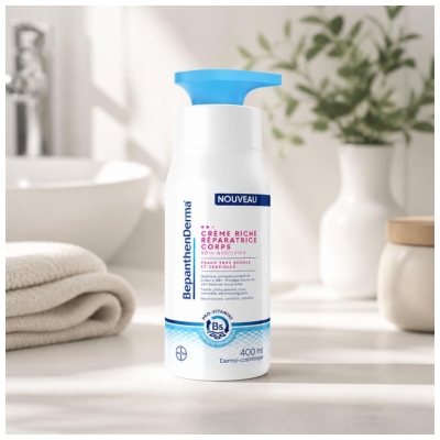 Bepanthen Derma Crème Riche Réparatrice Corps Flacon-Pompe 400 ml