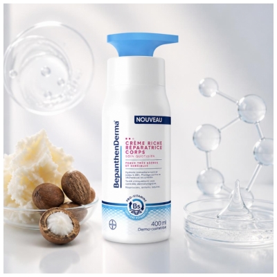 Bepanthen Derma Crème Riche Réparatrice Corps Flacon-Pompe 400 ml