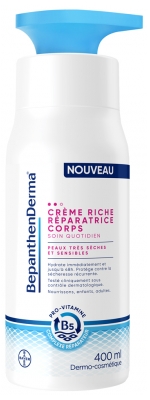 Bepanthen Derma Crème Riche Réparatrice Corps Flacon-Pompe 400 ml