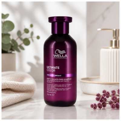 Wella Ultimate Color Shampoing Apaisement du Cuir Chevelu et Éclat 250 ml