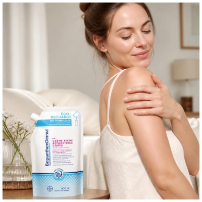 Bepanthen Derma Crème Riche Réparatrice Corps Éco-Recharge 400 ml