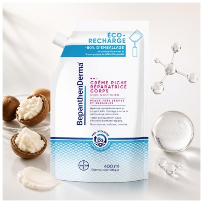 Bepanthen Derma Crème Riche Réparatrice Corps Éco-Recharge 400 ml