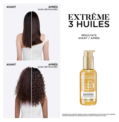 Dessange Extrême 3 Huiles Huile Sublimatrice Universelle Cheveux Ternes 110 ml