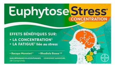 Euphytose Zen - Complément Alimentaire Pour la Gestion du Stress au Quotidien - 30 Comprimés - Résistance Physique et Émotionnelle au Stress Grâce à la Rhodiola Rosea