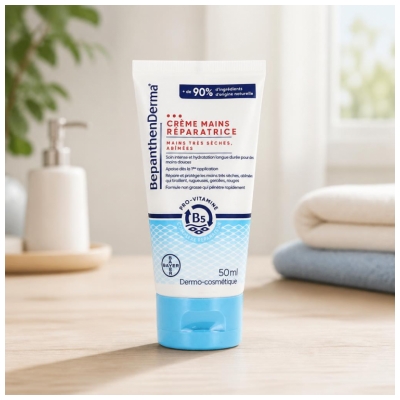 Bepanthen Derma Crème Mains Réparatrice Peaux Très Sèches Abîmées 50 ml