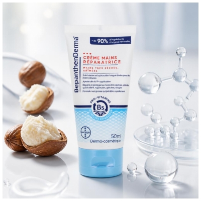 Bepanthen Derma Crème Mains Réparatrice Peaux Très Sèches Abîmées 50 ml