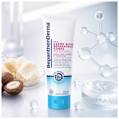 Bepanthen Derma Crème Riche Réparatrice Corps Tube 200 ml