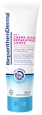 Bepanthen Derma Crème Riche Réparatrice Corps Tube 200 ml