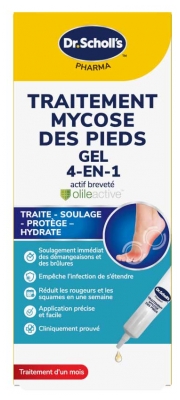 Scholl Traitement Mycose des Pieds Gel 4en1 1 Mois 10 ml