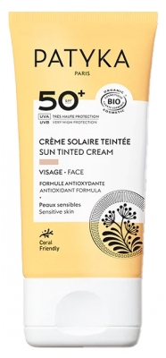 PATYKA Crème Solaire Teintée Visage SPF50+ Biologique 40 ML