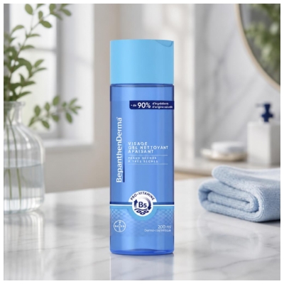 Bepanthen Derma Gel Nettoyant Apaisant Visage Peaux Très Sèches 200 ml