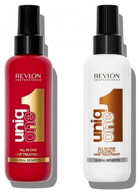 Revlon Professional UniqOne Traitement Capillaire Tout-En-Un 10 Bienfaits 150 ml + Traitement Capillaire Tout-En-Un 10 Bienfaits Parfumé Coconut 150 ml