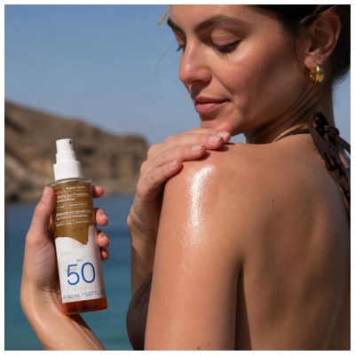 Korres Aegean Bronze Eau Biphasée Protection Solaire Bronzante SPF50 150 ml