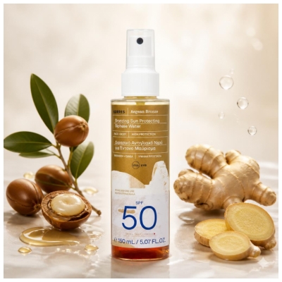 Korres Aegean Bronze Eau Biphasée Protection Solaire Bronzante SPF50 150 ml