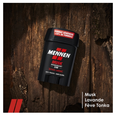 Mennen Déodorant Stick 48H Anti-Traces Musk 60 ml